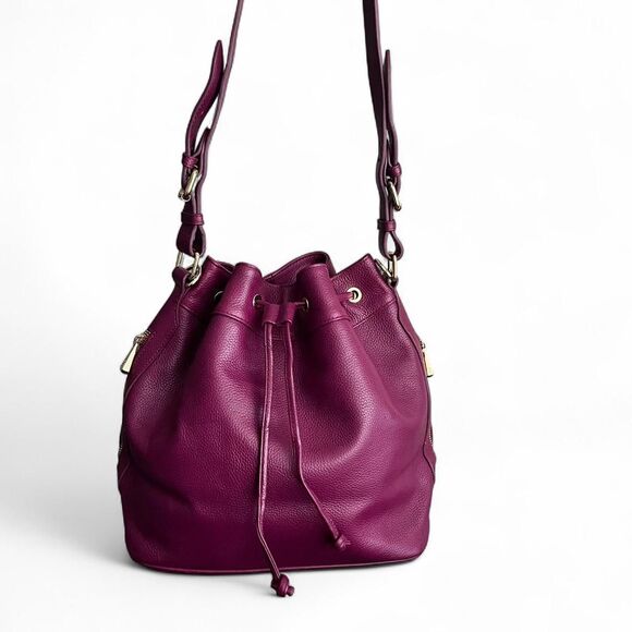 Ora Delphine Pebbled Leather Bucket Bag - Picture 1 of 7